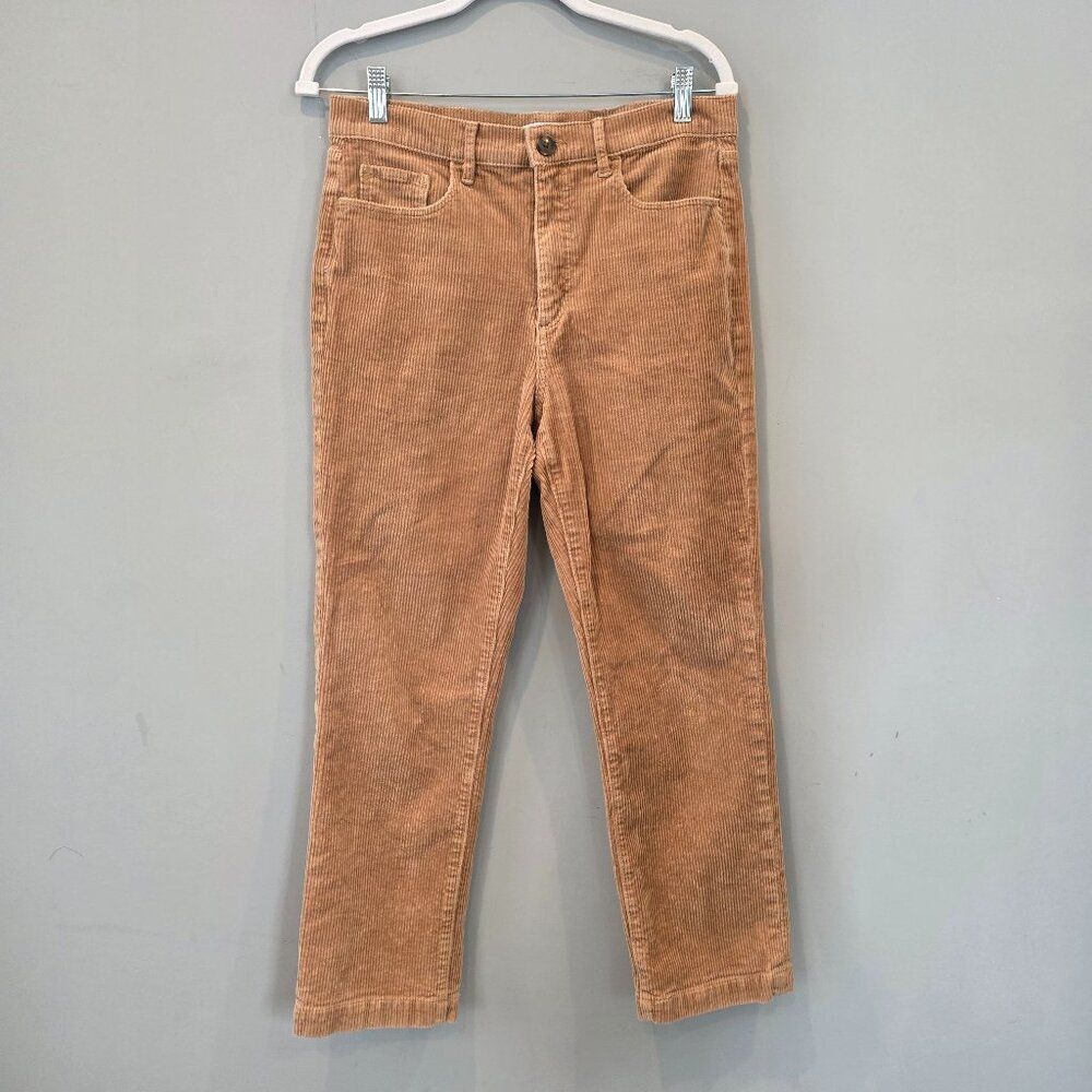 LOFT Tan Cords High Rise Cropped Ankle Length Size 6 Preppy Spring Normal Scandi